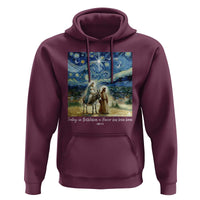 Bethlehem Starry Night Hoodie Nativity Luke 2:11 Christian Christmas - Wonder Print Shop