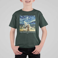 Bethlehem Starry Night T Shirt For Kid Nativity Luke 2:11 Christian Christmas - Wonder Print Shop