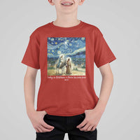 Bethlehem Starry Night T Shirt For Kid Nativity Luke 2:11 Christian Christmas - Wonder Print Shop