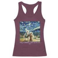 Bethlehem Starry Night Racerback Tank Top Nativity Luke 2:11 Christian Christmas - Wonder Print Shop