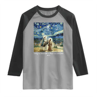 Bethlehem Starry Night Raglan Shirt Nativity Luke 2:11 Christian Christmas - Wonder Print Shop