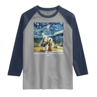 Bethlehem Starry Night Raglan Shirt Nativity Luke 2:11 Christian Christmas - Wonder Print Shop