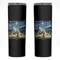 Bethlehem Starry Night Skinny Tumbler Nativity Luke 2:11 Christian Christmas - Wonder Print Shop