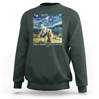 Bethlehem Starry Night Sweatshirt Nativity Luke 2:11 Christian Christmas - Wonder Print Shop