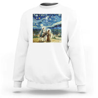 Bethlehem Starry Night Sweatshirt Nativity Luke 2:11 Christian Christmas - Wonder Print Shop