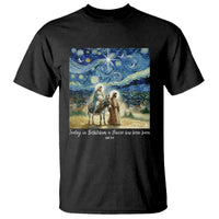 Bethlehem Starry Night T Shirt Nativity Luke 2:11 Christian Christmas - Wonder Print Shop