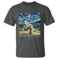 Bethlehem Starry Night T Shirt Nativity Luke 2:11 Christian Christmas - Wonder Print Shop
