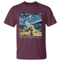 Bethlehem Starry Night T Shirt Nativity Luke 2:11 Christian Christmas - Wonder Print Shop