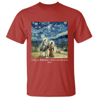 Bethlehem Starry Night T Shirt Nativity Luke 2:11 Christian Christmas - Wonder Print Shop