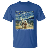 Bethlehem Starry Night T Shirt Nativity Luke 2:11 Christian Christmas - Wonder Print Shop