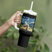 Bethlehem Starry Night Tumbler With Handle Nativity Luke 2:11 Christian Christmas - Wonder Print Shop