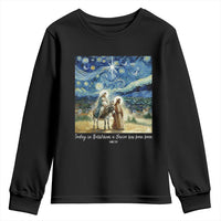 Bethlehem Starry Night Youth Sweatshirt Nativity Luke 2:11 Christian Christmas - Wonder Print Shop