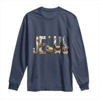 Jesus Christmas Long Sleeve Shirt Nativity Holy Night Christian Faith - Wonder Print Shop