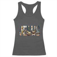 Jesus Christmas Racerback Tank Top Nativity Holy Night Christian Faith - Wonder Print Shop