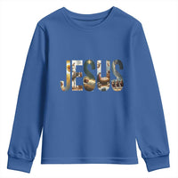 Jesus Christmas Youth Sweatshirt Nativity Holy Night Christian Faith - Wonder Print Shop