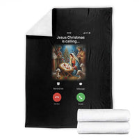Jesus Christmas Throw Blanket Video Call Nativity Scene Funny Christian Xmas - Wonder Print Shop