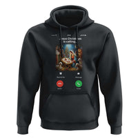 Jesus Christmas Hoodie Video Call Nativity Scene Funny Christian Xmas - Wonder Print Shop
