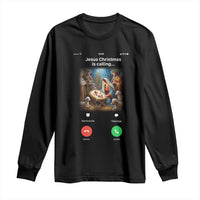 Jesus Christmas Long Sleeve Shirt Video Call Nativity Scene Funny Christian Xmas - Wonder Print Shop