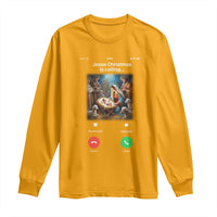 Jesus Christmas Long Sleeve Shirt Video Call Nativity Scene Funny Christian Xmas - Wonder Print Shop
