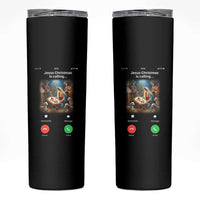 Jesus Christmas Skinny Tumbler Video Call Nativity Scene Funny Christian Xmas - Wonder Print Shop