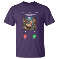 Jesus Christmas T Shirt Video Call Nativity Scene Funny Christian Xmas - Wonder Print Shop