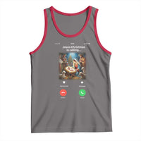 Jesus Christmas Tank Top Video Call Nativity Scene Funny Christian Xmas - Wonder Print Shop