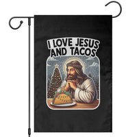 Funny Jesus Christian Christmas Garden Flag I Love Jesus And Tacos - Wonder Print Shop