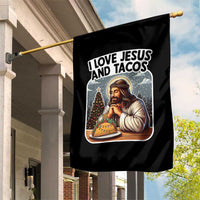 Funny Jesus Christian Christmas Garden Flag I Love Jesus And Tacos - Wonder Print Shop