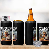 Funny Jesus Christian Christmas 4 in 1 Can Cooler Tumbler I Love Jesus And Tacos - Wonder Print Shop