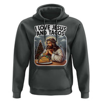 Funny Jesus Christian Christmas Hoodie I Love Jesus And Tacos - Wonder Print Shop