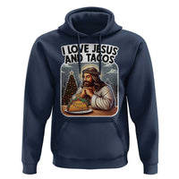 Funny Jesus Christian Christmas Hoodie I Love Jesus And Tacos - Wonder Print Shop