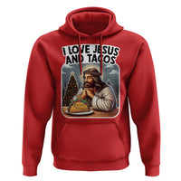 Funny Jesus Christian Christmas Hoodie I Love Jesus And Tacos - Wonder Print Shop