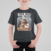 Funny Jesus Christian Christmas T Shirt For Kid I Love Jesus And Tacos - Wonder Print Shop