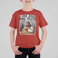 Funny Jesus Christian Christmas T Shirt For Kid I Love Jesus And Tacos - Wonder Print Shop