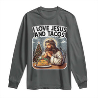 Funny Jesus Christian Christmas Long Sleeve Shirt I Love Jesus And Tacos - Wonder Print Shop