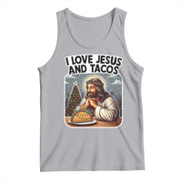Funny Jesus Christian Christmas Tank Top I Love Jesus And Tacos - Wonder Print Shop