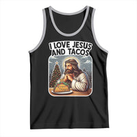 Funny Jesus Christian Christmas Tank Top I Love Jesus And Tacos - Wonder Print Shop