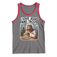 Funny Jesus Christian Christmas Tank Top I Love Jesus And Tacos - Wonder Print Shop
