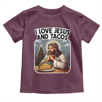 Funny Jesus Christian Christmas Toddler T Shirt I Love Jesus And Tacos - Wonder Print Shop