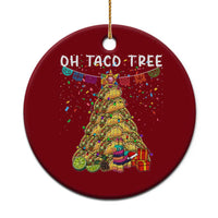 Taco Xmas Tree Ceramic Ornament Funny Xmas Foodie Mexican - Wonder Print Shop