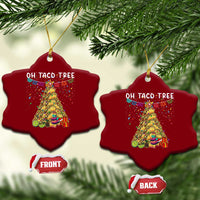 Taco Xmas Tree Ceramic Ornament Funny Xmas Foodie Mexican - Wonder Print Shop
