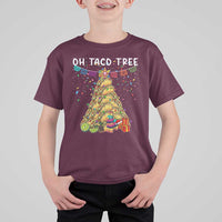 Taco Christmas Tree T Shirt For Kid Funny Xmas Foodie Mexican - Wonder Print Shop