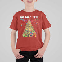 Taco Christmas Tree T Shirt For Kid Funny Xmas Foodie Mexican - Wonder Print Shop