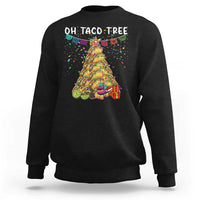 Taco Christmas Tree Sweatshirt Funny Xmas Foodie Mexican - Wonder Print Shop