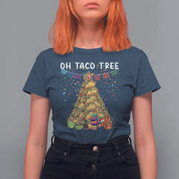 Taco Christmas Tree T Shirt For Women Funny Xmas Foodie Mexican - Wonder Print Shop