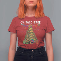 Taco Christmas Tree T Shirt For Women Funny Xmas Foodie Mexican - Wonder Print Shop
