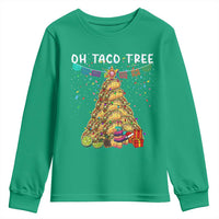 Taco Christmas Tree Youth Sweatshirt Funny Xmas Foodie Mexican - Wonder Print Shop