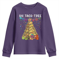 Taco Christmas Tree Youth Sweatshirt Funny Xmas Foodie Mexican - Wonder Print Shop
