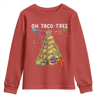 Taco Christmas Tree Youth Sweatshirt Funny Xmas Foodie Mexican - Wonder Print Shop