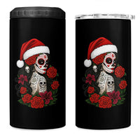 Dia De Los Muertos Mexican Christmas 4 in 1 Can Cooler Tumbler Day of the Dead Sugar Skull Women - Wonder Print Shop